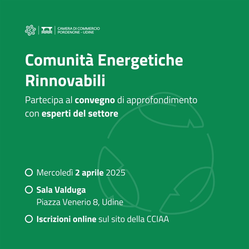 Comunità Energetiche Rinnovabili: convegno 2 aprile 2025